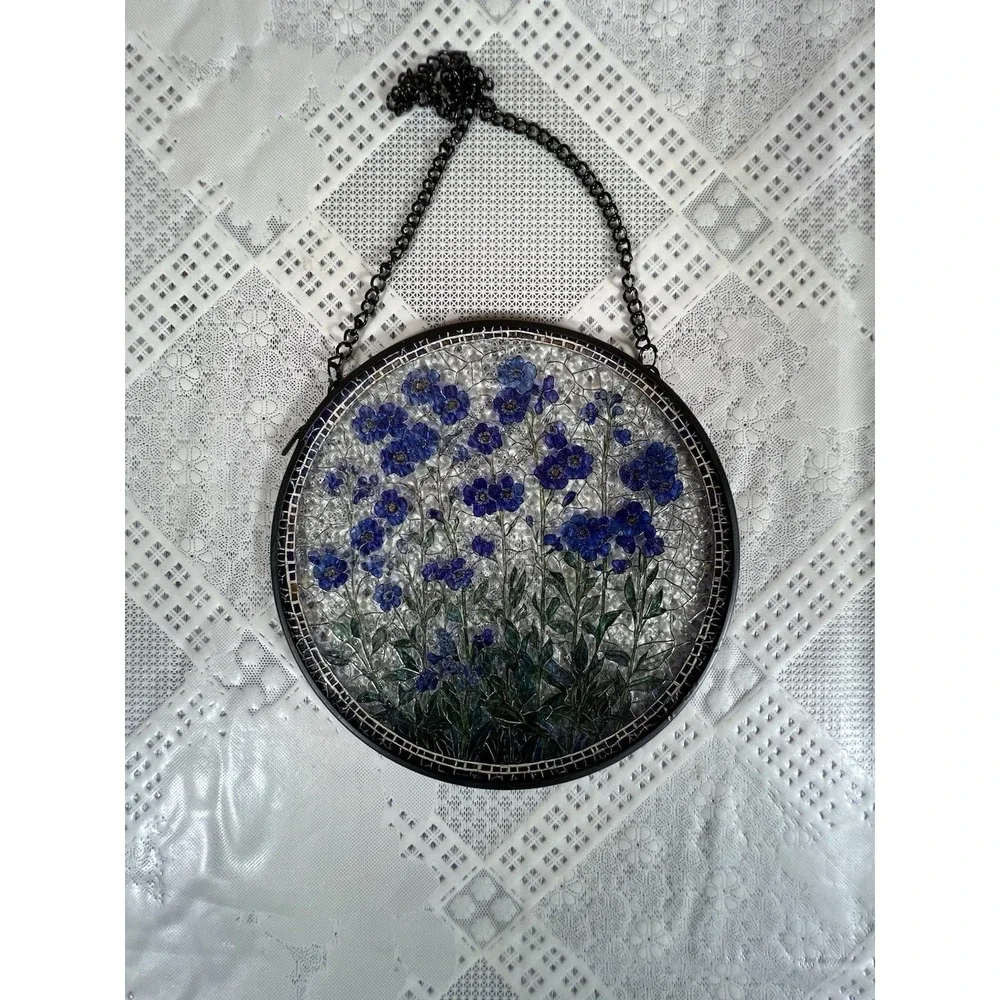 Forget -me-not Flower Pendant Lovers ( Blue 6.3 Inch )